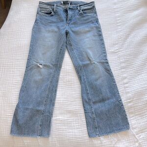 KUT Kelsey ankle flare with panel insert, sz 4